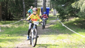 Tristan in seinem ersten Sparkassen-Cup-Rennen (U11m)